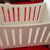 Babydoll Cradle fits 18 Baby Alive White with Pink and Blue Flowers Solid Wood