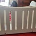 Babydoll Cradle fits 18 Baby Alive White with Pink and Blue Flowers Solid Wood