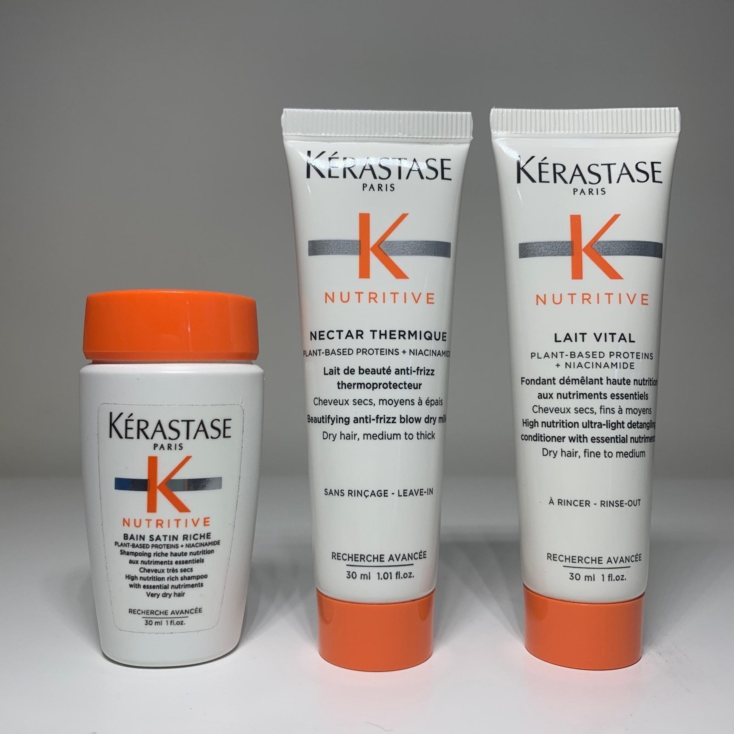 Kerastase Nutritive Shampoo & Conditioner& Styling Travel Size Set 30ml/1oz each