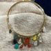 Swarovski charm gold bracelet multicolor like new