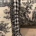 (2) Waverly Black Cream French Country Toile Buffalo Check Accent Lumbar Pillow