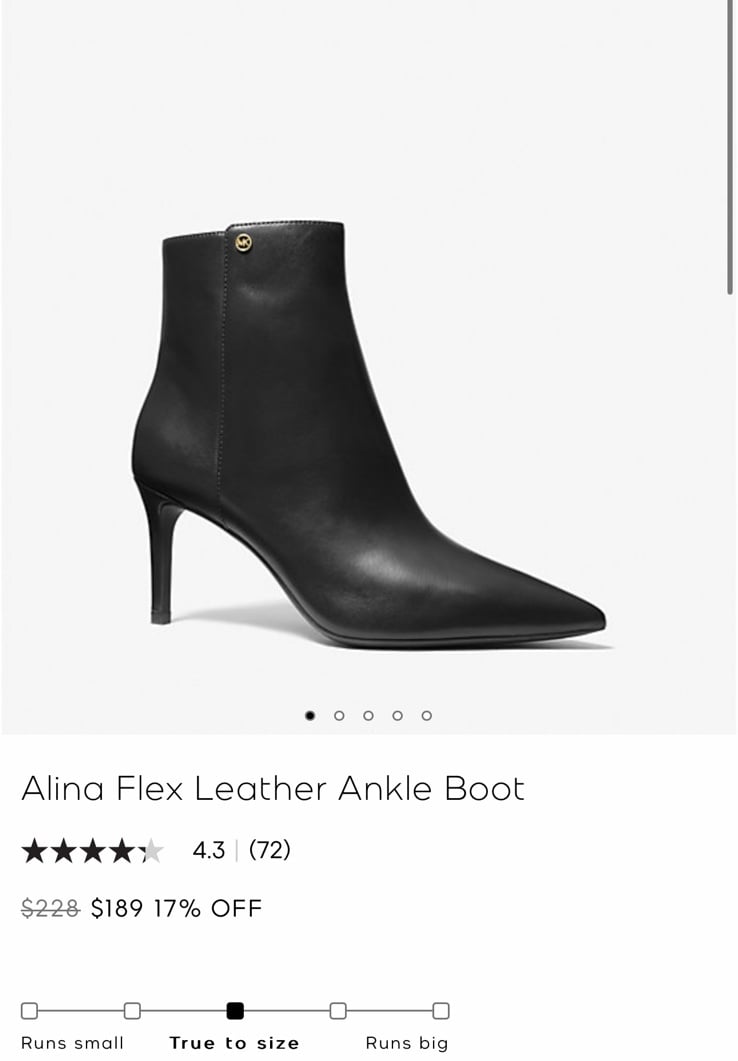 Michael Kors Alina Flex Leather Ankle Boot
