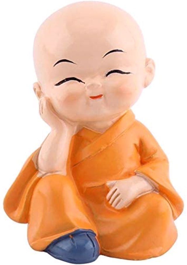 Resin little monk car decoration