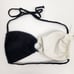 L*Space Freddie Bikini Top in Black Cream Size XS NWT Halter