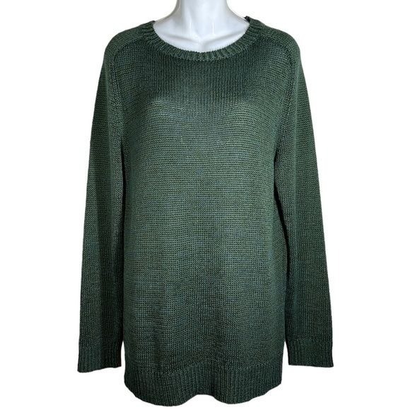 Dries Van Noten Italian Yarn Linen Blend Jumper Sweater in Green M