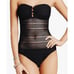 LAUREN by RALPH LAUREN Horizon Crochet Bandeau Mio One-Piece, Black
