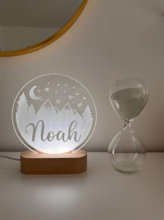 Mountains Custom Name Light