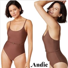 Andie Swim The Riviera One Piece belted Size Extra Small Espresso