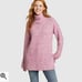 NEW Eddie Bauer Rest & Repeat funnel neck pink tunic sweater XS
