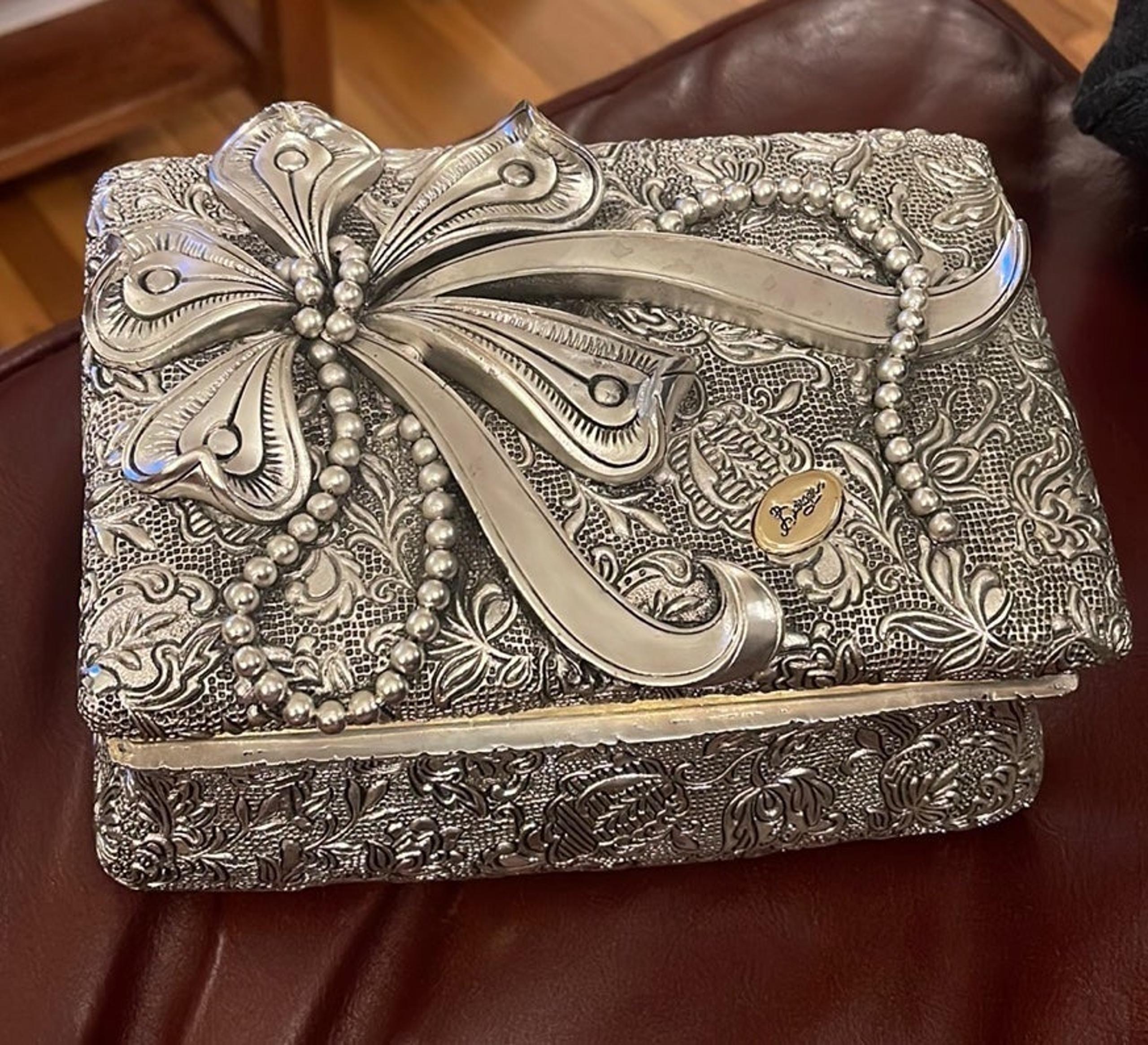 Large Vintage Berger Box in Silver