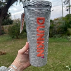 BRAND NEW 2024 Dunkin Donuts Sparkly Studded Tumbler 24oz