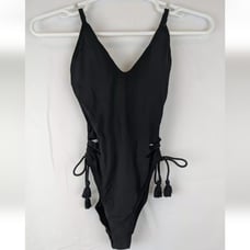 Robin Piccone One Piece Swimsuit, Black, Women's 4