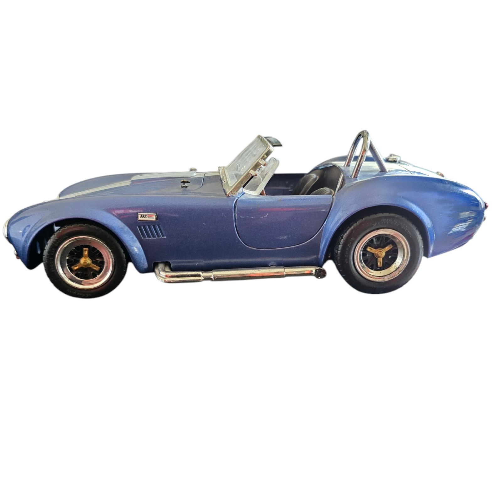 Road Tough 1964 Shelby AC Cobra 427 S Blue Diecast Model Car 1/18 Scale