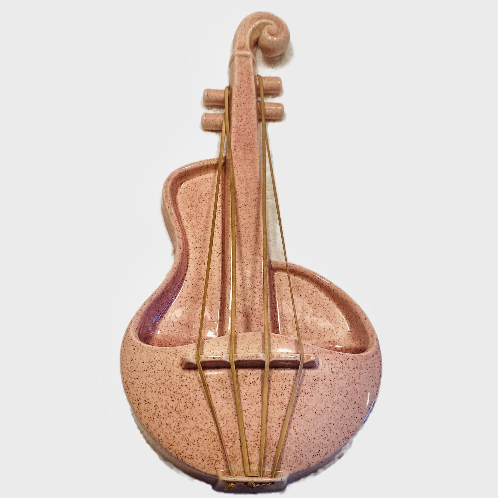 Mid Century vintage Red Wing Pottery M-1484 violin wall pocket, from 1940’s