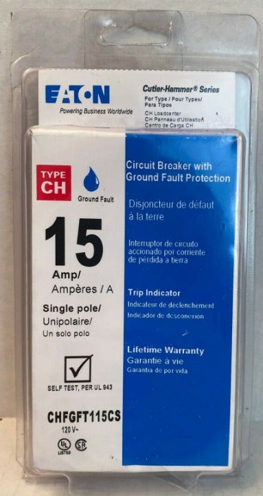 Eaton CH 15 Amp Single Pole Ground FAULT