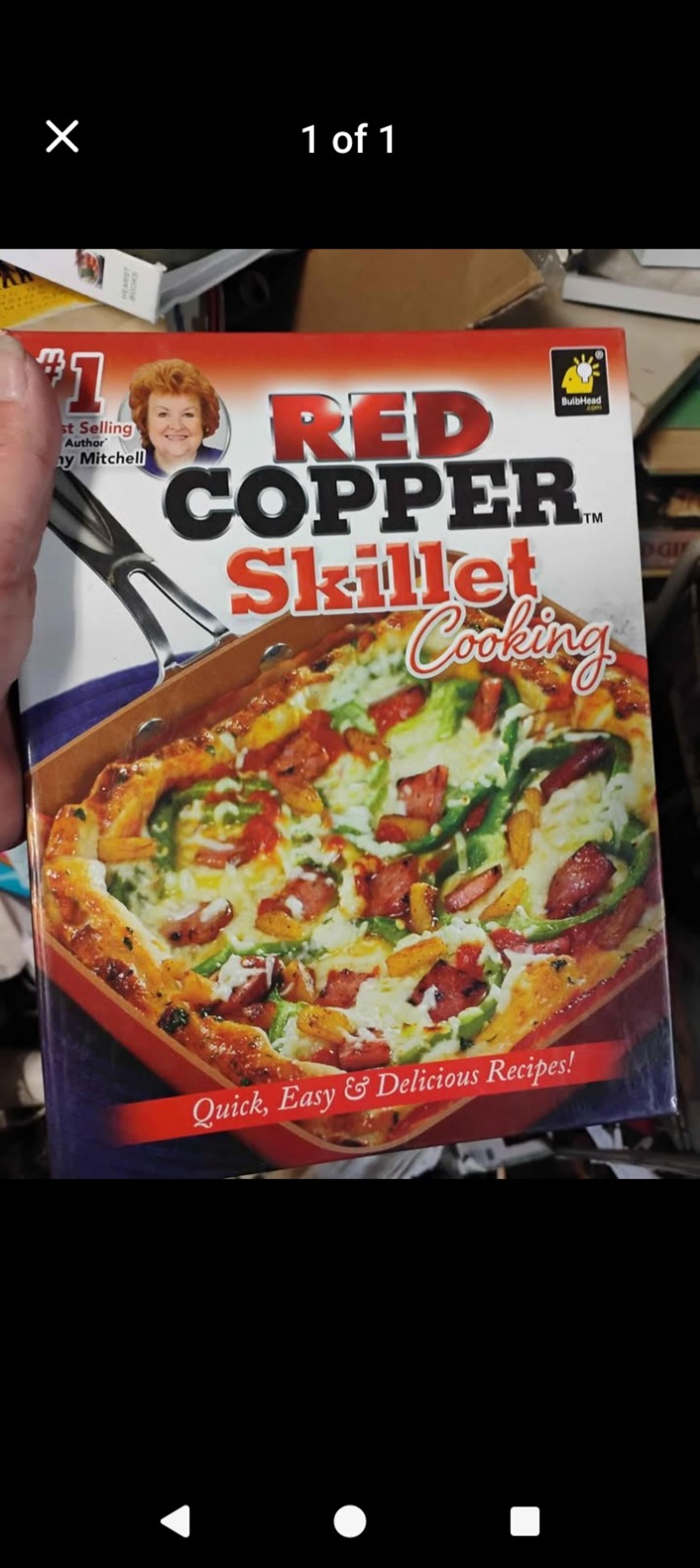 Red copper skillet cook book