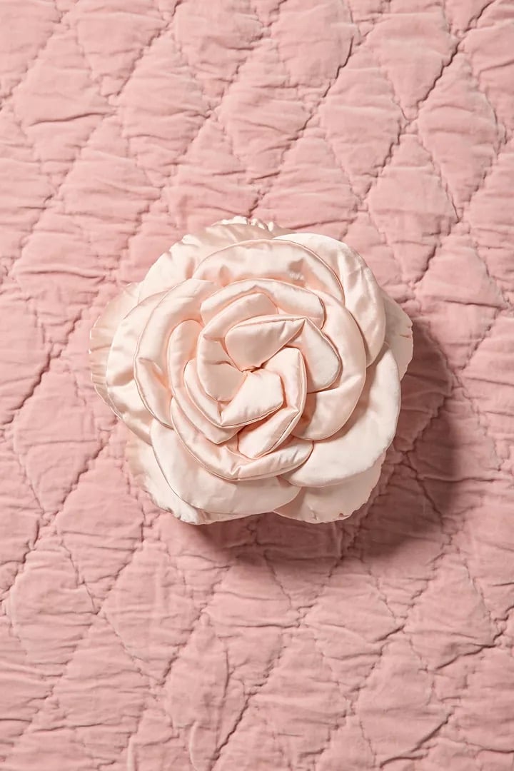 URBAN OUTFITTERS Layered Rose Satin Throw Pillow