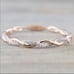 New 18K Rose Gold Twist Halo Ring