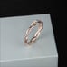 New 18K Rose Gold Twist Halo Ring