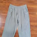 Eileen Fisher Georgette Crepe 100% Silk Pleated Tapered Slouchy Pants L Grey New