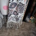 Vince Camuto • Boho Fringe Kimono Ruana Cover Up Festival Orange White Large