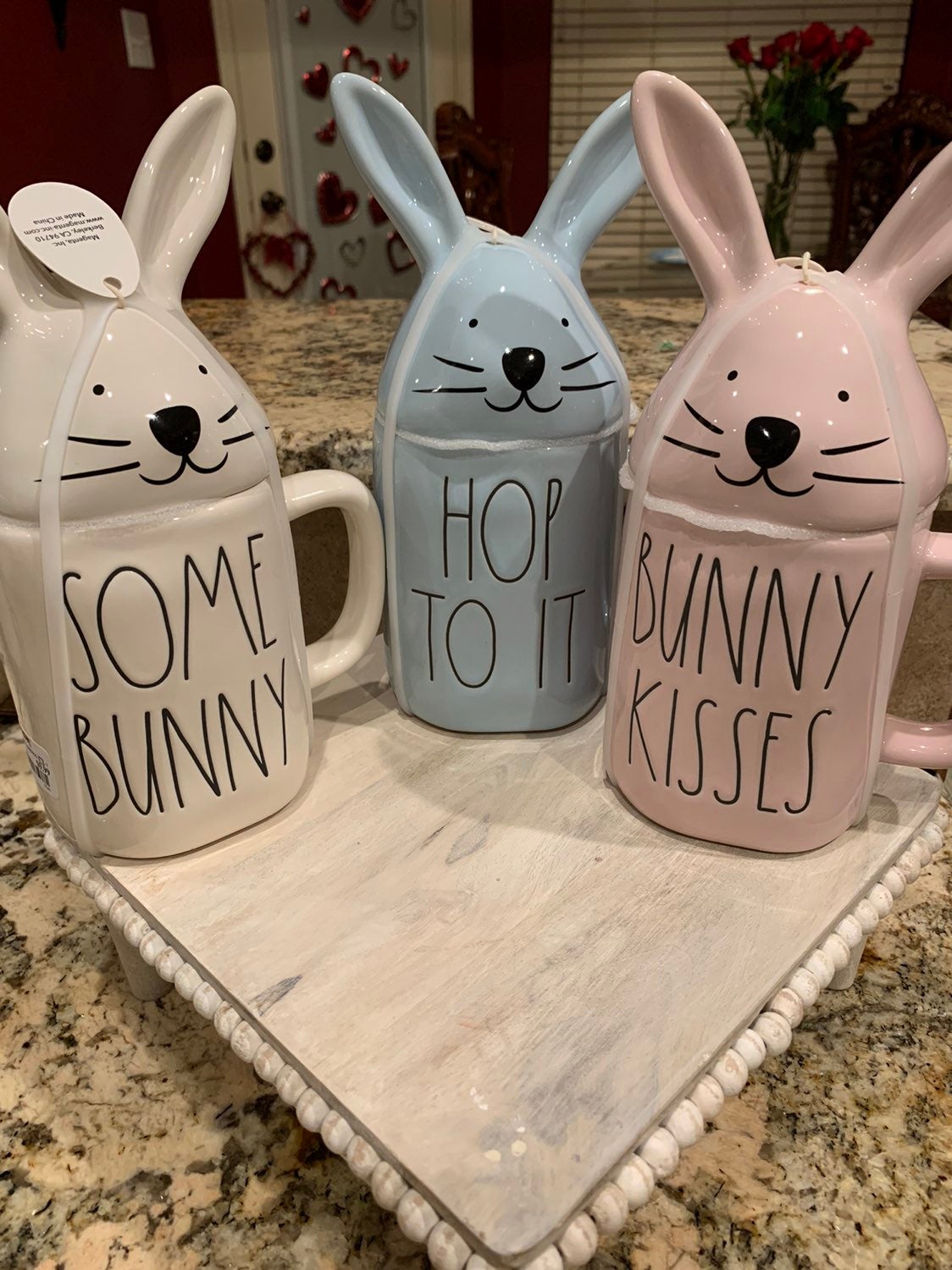 Rae Dunn Bunny with Topper