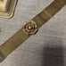 Vintage Kirks Folly Gold Tone Mesh Bracelet with AB Rhinestone Rose
