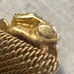 Vintage Kirks Folly Gold Tone Mesh Bracelet with AB Rhinestone Rose