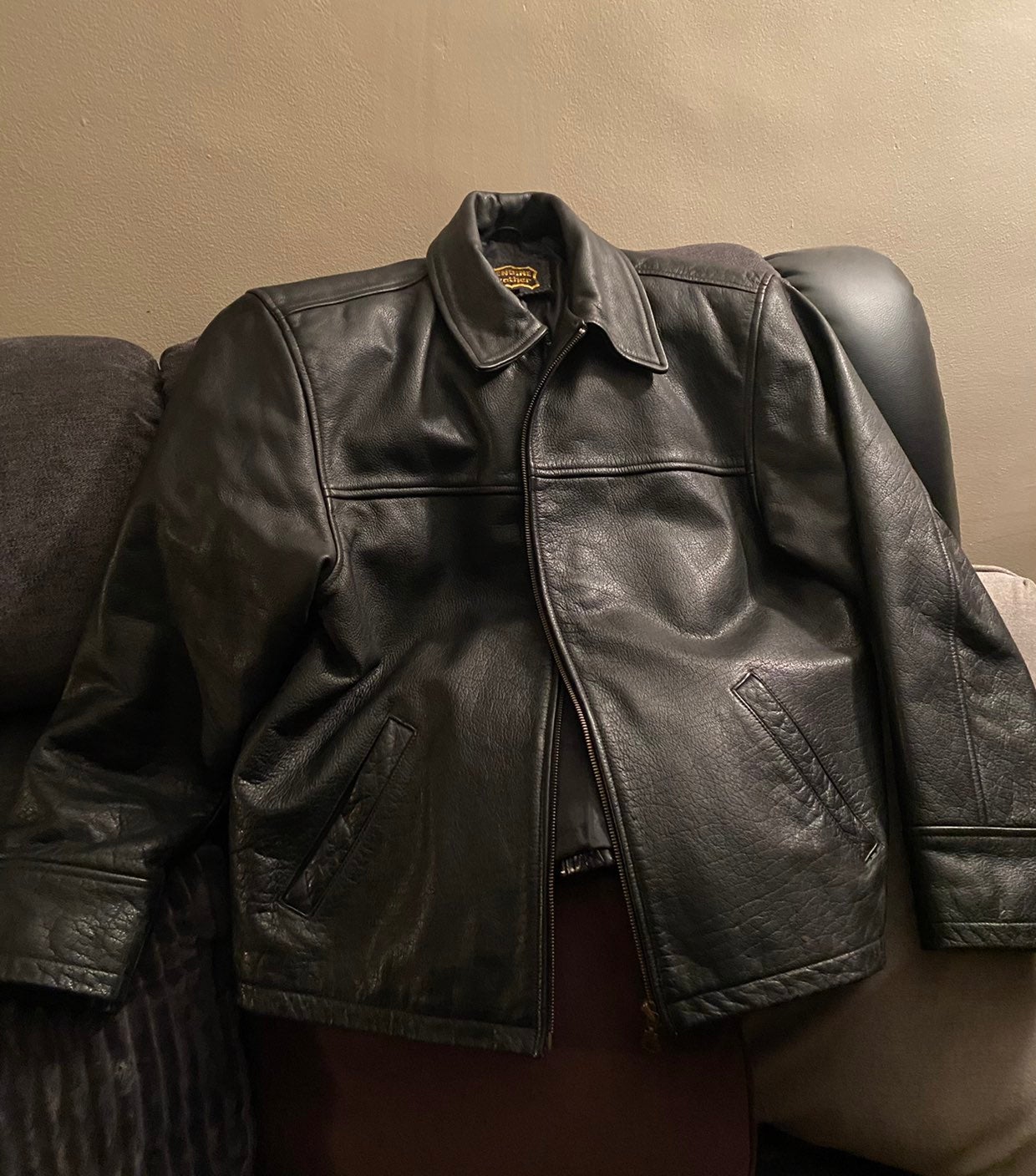 Men's Black leather jacket