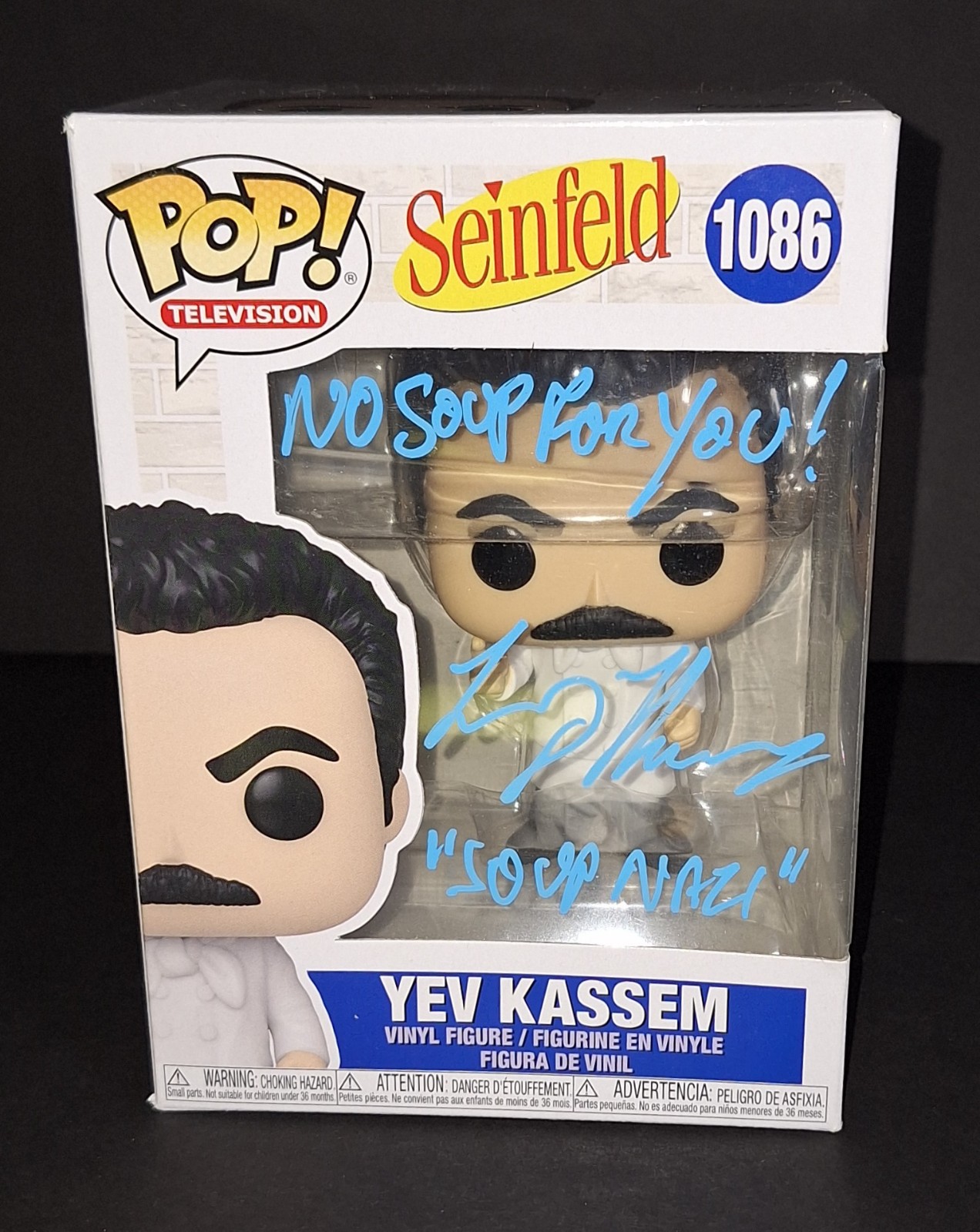 Larry Thomas autographed Funko PSA COA