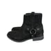 Earth Ash Everglade Wide Black Suede Leather Ankle Boots Harness Women's 9 Wide