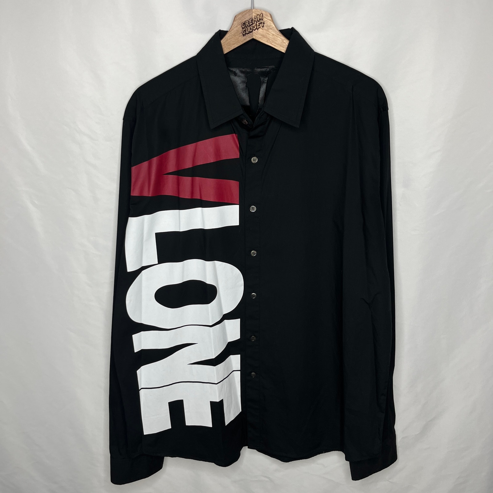 OG VLONE ASAP Bari Endless AAP Mob Sideways Logo Button Up Dress Shirt XL
