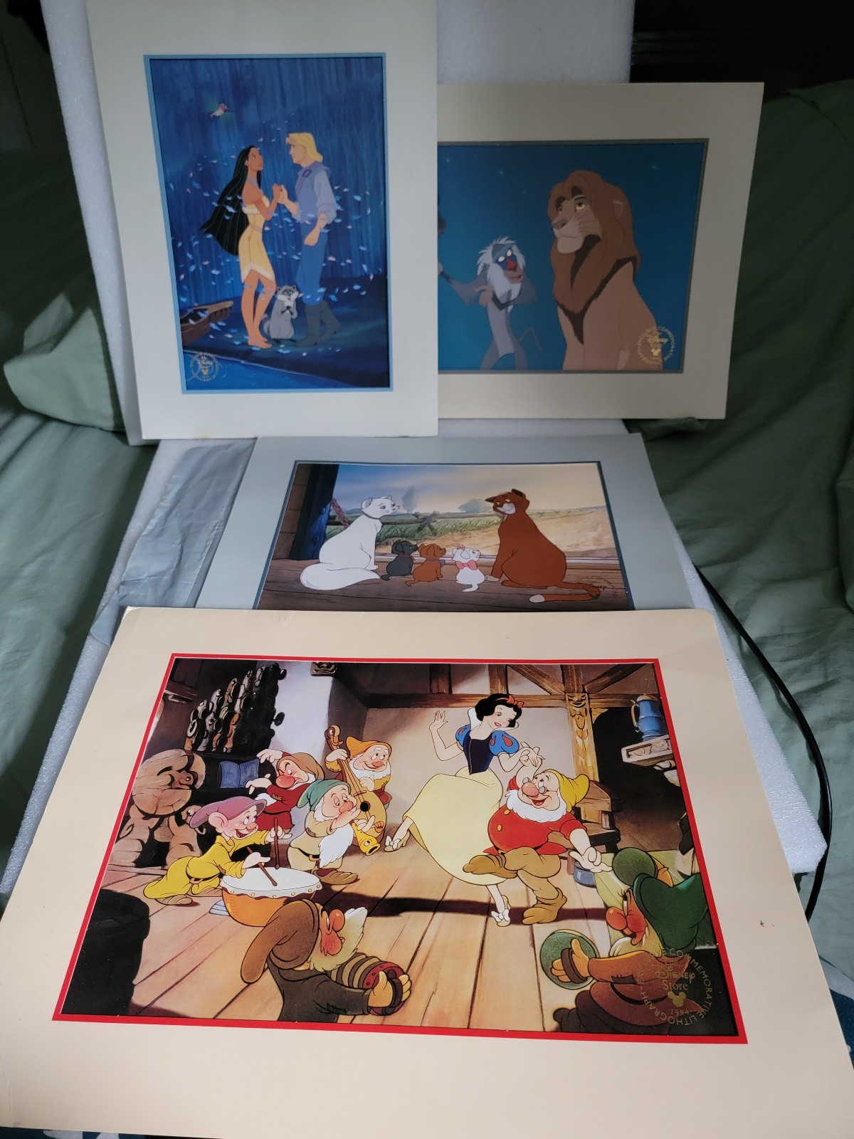 4 Walt Disney Aristocats 1996 Exclusive Commemorative Lithograph 11 X 14