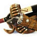 Cowboys Six Shooter Gun w/ Holster Wine Bottle Holder 9 Bottle Holder Old WesT