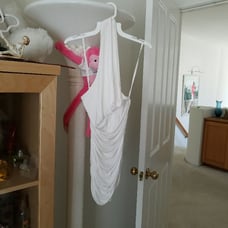 White Bebe Halter Top