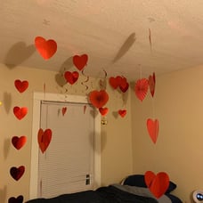 27 Pieces Valentines Day Decoration Kit with 1 Heart Shaped Garland,