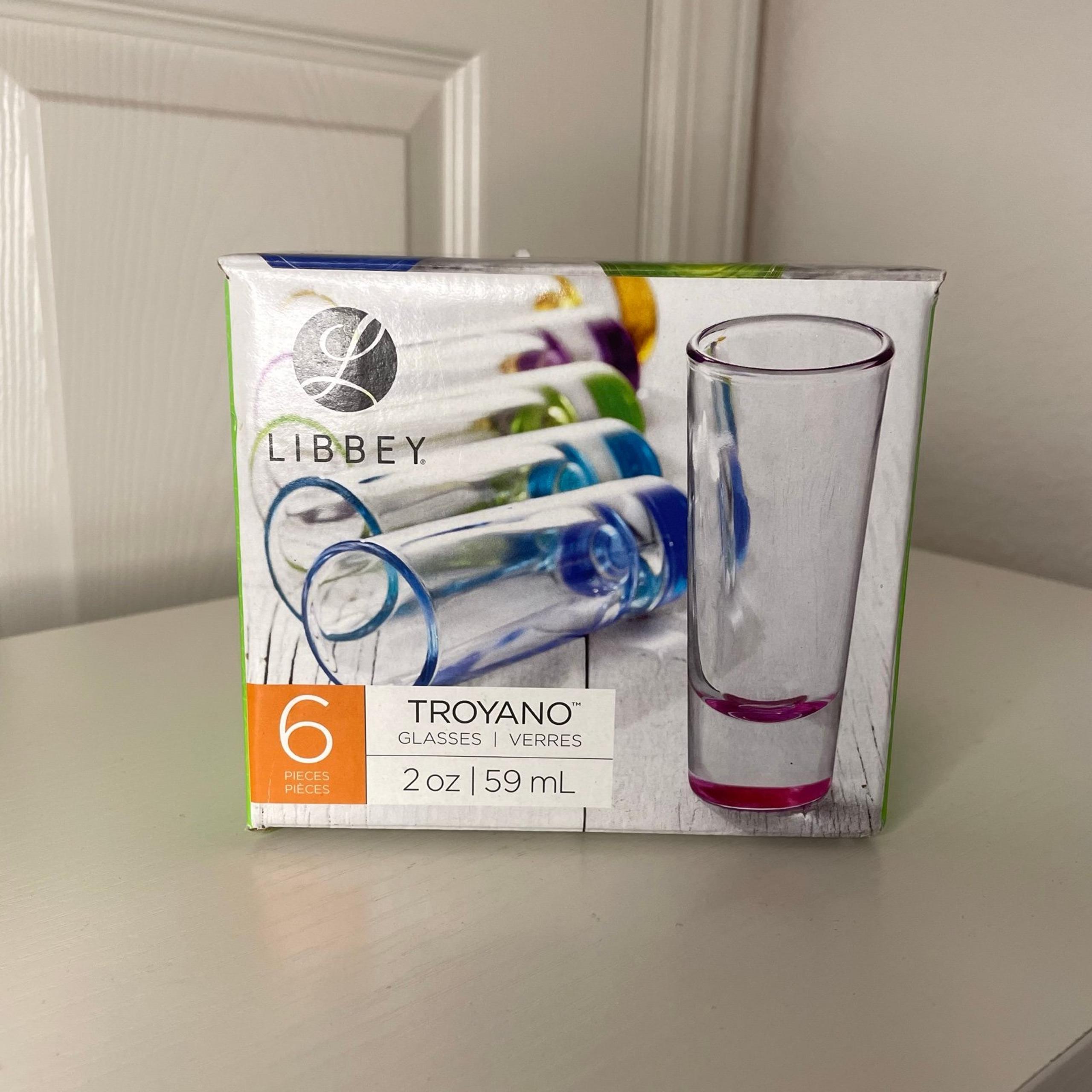 Rainbow Shot Glasses Libbey Troyano Multi Color Tall Shooter Glasses Set of 6