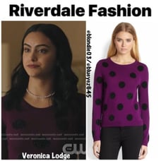 Alice + Olivia “Celyn” purple polka dot sweater S