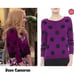 Alice + Olivia “Celyn” purple polka dot sweater S
