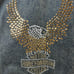 Women’s Harley Davidson denim Jacket Sz. Large Biker Girls Ladies