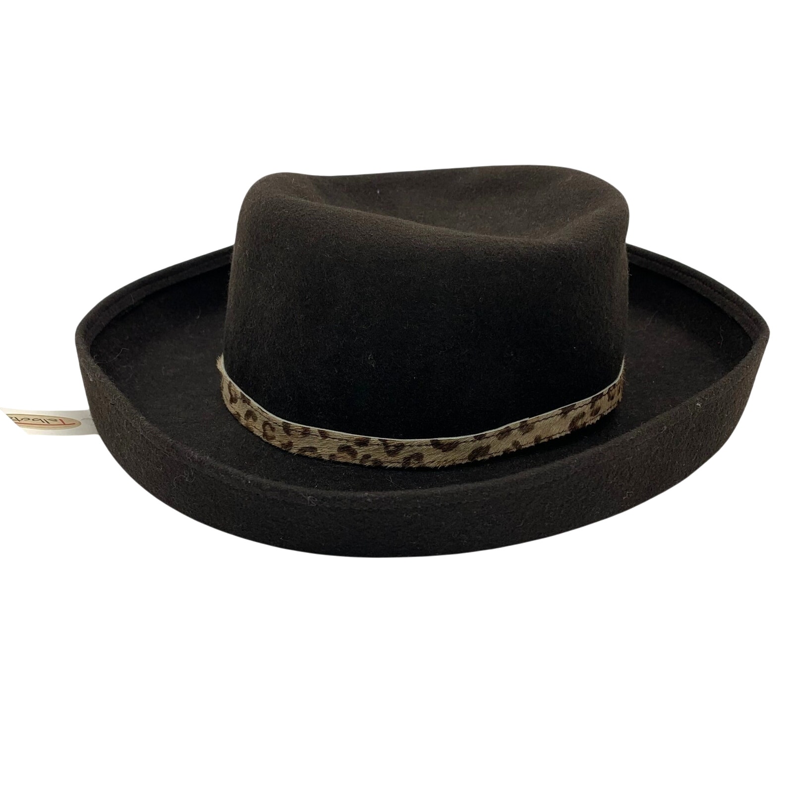 Talbots Leopard Print Band Wool Hat Vintage NWT One Size Brown Made in USA