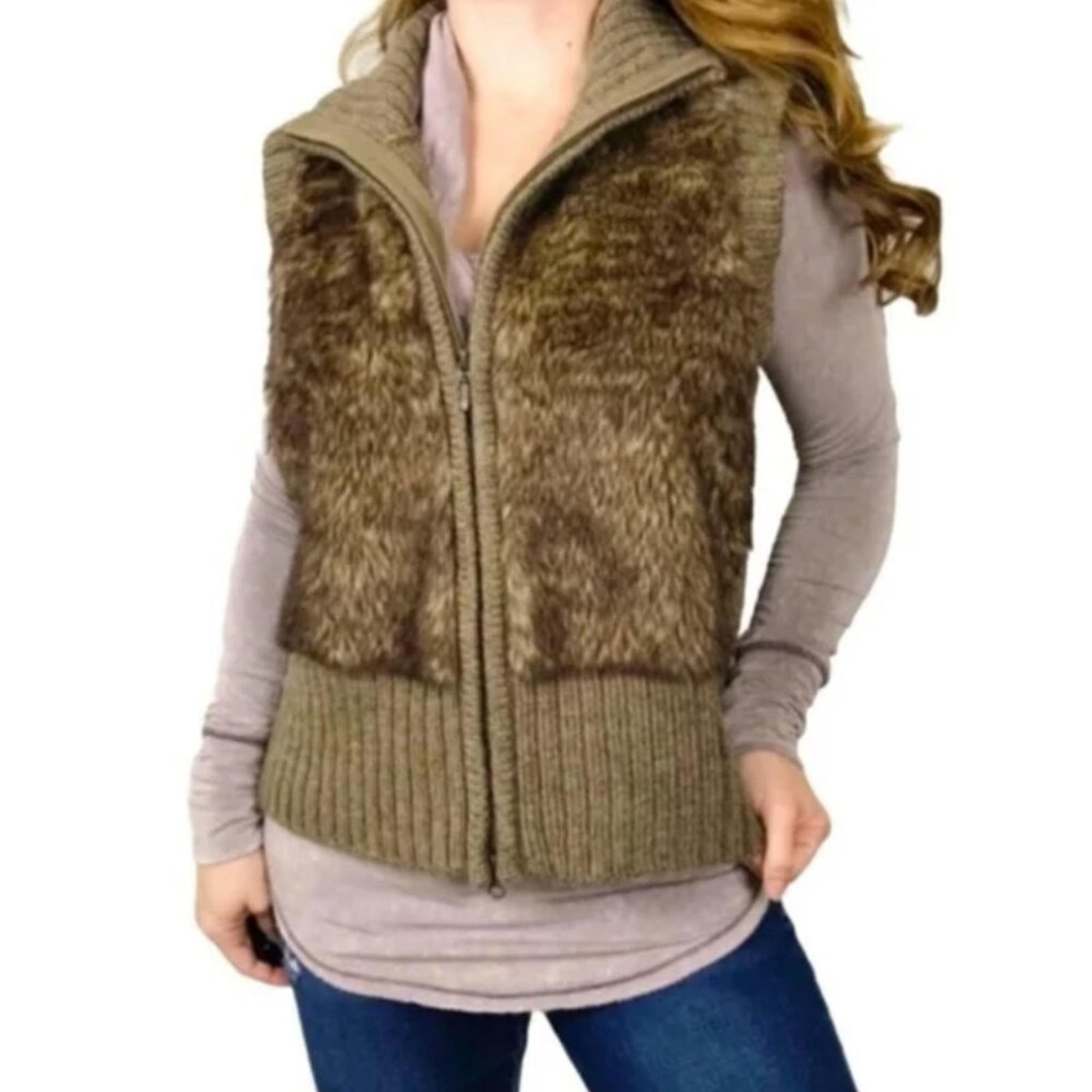 Cabi 167 Faux Fur Fuzzy Vest Size S