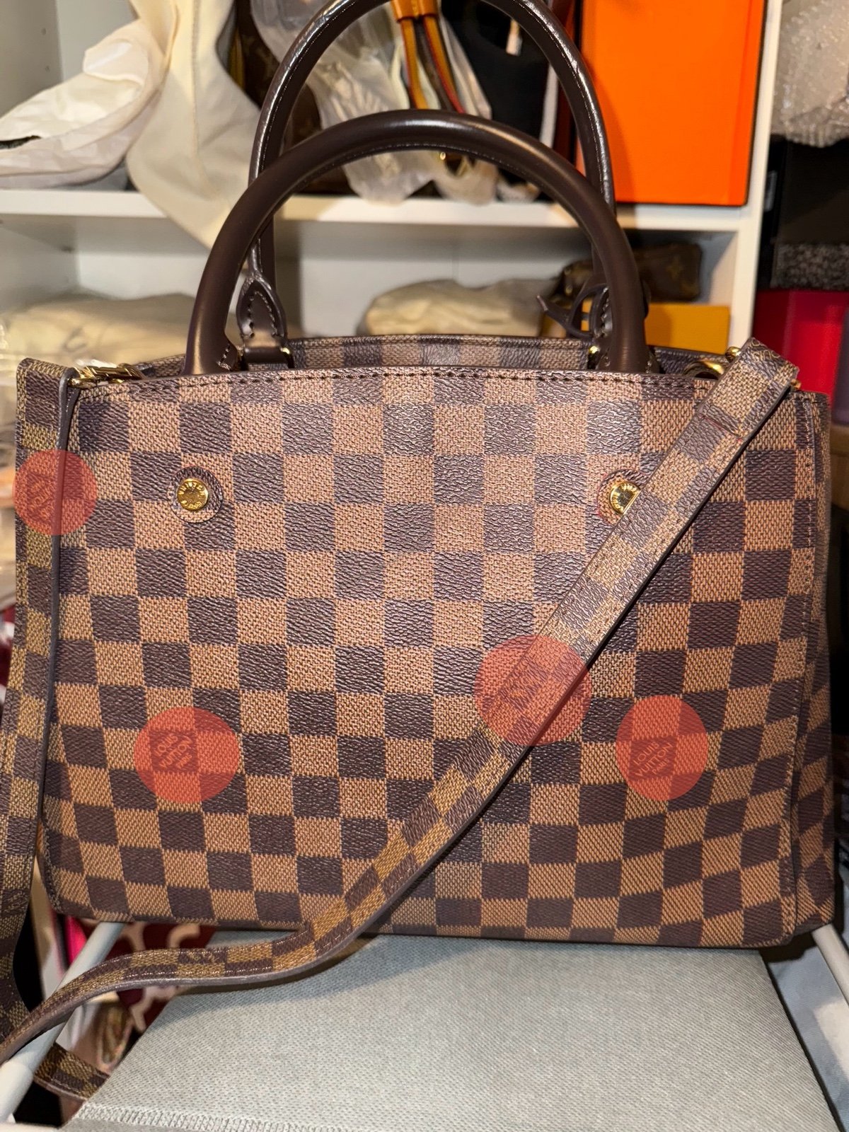 Brown shoulder bag handbag crossbody duffle