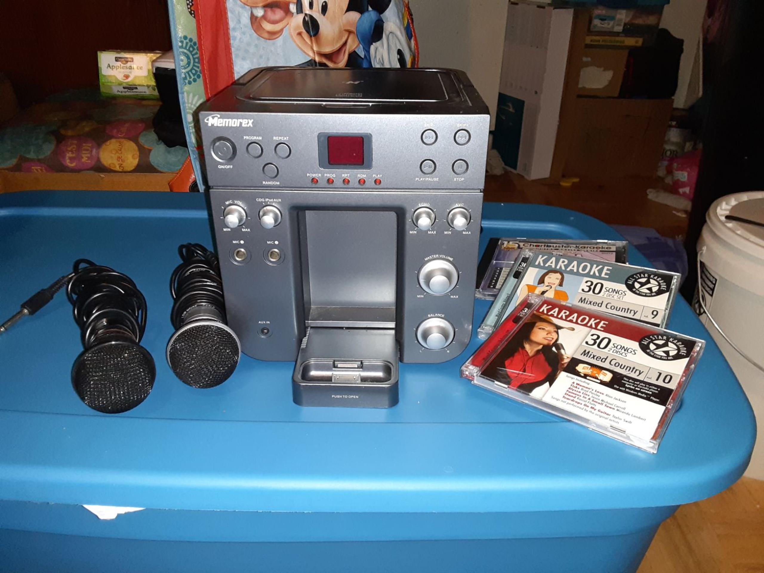 Memorex karaoke machine with Ipod dock