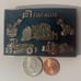 Vintage 1976 Metal Belt Buckle, Blue Enamel, Fiat Allis, Made in USA