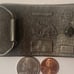 Vintage 1976 Metal Belt Buckle, Blue Enamel, Fiat Allis, Made in USA