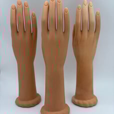 Vintage Female plastic mannequin Hands Lot Of 3 display Jewelry, gloves, rings