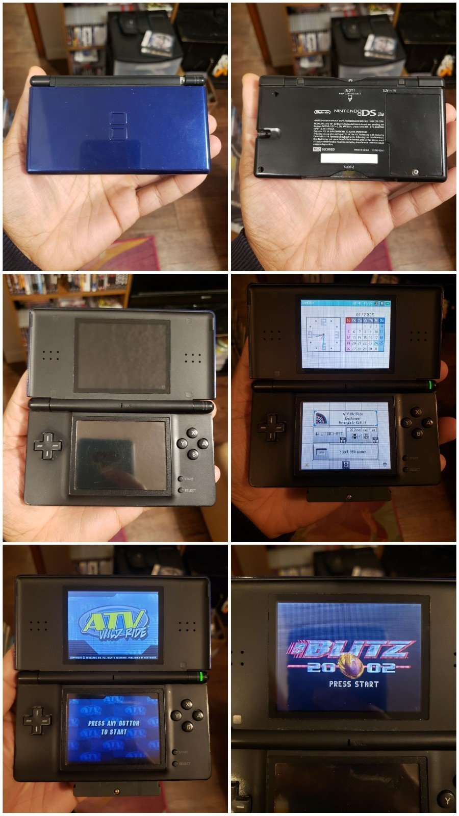 Nintendo DS Lite in Blue/Black, Red/Black and Black (READ