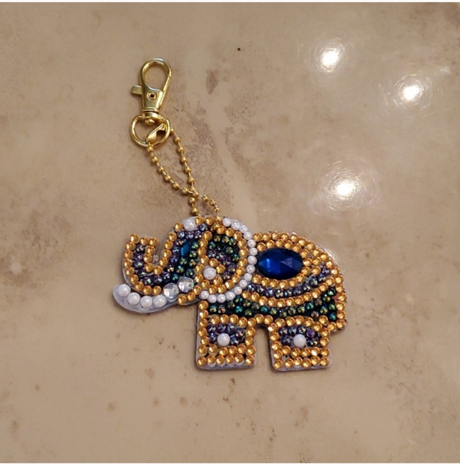 Jeweled Elephant Keychain/Bag Charm nwot