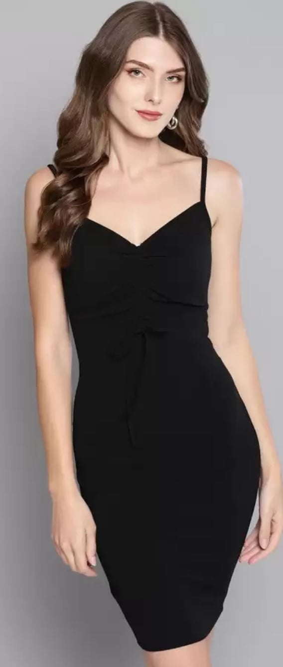 NWOT Riley & James Midi Black Dress - Size Large